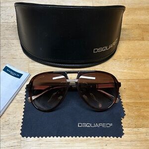 DSQUARED2 Brown Aviator Sunglasses